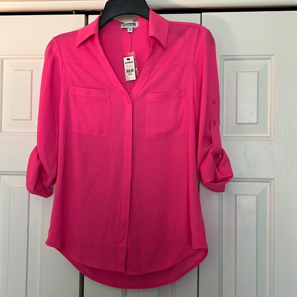 Pink Express long sleeve blouse